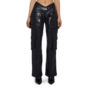 Genuine Leather Black Pants